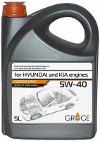 Синтетическое моторное масло Grace Lubricants HYK 5W-40, 5 л