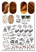 I am WOW Слайдер для ногтей водные наклейки маникюра декор на ногти для дизайна. Стиль Кофе/Зерна/Тортик/Чашка