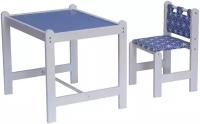 Комплект мебели стол+стул Pixy гном синий