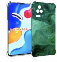 Чехол MyPads зеленые нити для Xiaomi Redmi K50 / K50 Pro задняя-панель-накладка-бампер