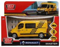 Технопарк Машина Renault Master Такси длина 14 см, двери, инерционная, металл МАSТЕR-14ТАХ-YЕ с 3 ле