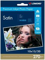 Фотобумага Premium Satin, А6 (10X15см), 270 г/м2, 20 листов, односторонняя, Lomond 1106201