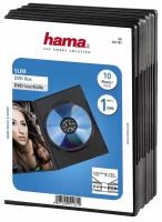 Коробка HAMA для 1 DVD пластик черный 10шт H-51181