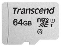 Флеш карта microSDXC 64Gb Class10 Transcend TS64GUSD300S w/o adapter