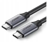 Кабель UGreen US161 USB Type-C - USB Type-C, 1.5 м, серый