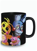 Кружка черная игры five nights at freddys пять ночей с фредди fnaf - 8587