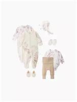 90111, Набор одежды для новорожденных Happy Baby, хлопок, 9 предметов, на выписку, подарочный, pink&milky