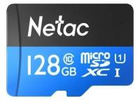 Карта памяти Netac MicroSDXC P500 Standard 128Gb U1/C10 + адаптер