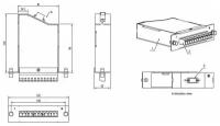 Оптическая кассета Hyperline (FO-CSS-W120H32-9-1MTPM-12LC-BL)