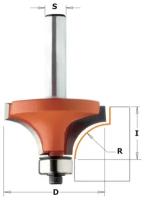 Фреза концевая CMT радиусная D=38,1 I=19,0 S=8,0 R=12,70