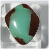 Кольцо True Stones, хризопраз, размер 18, коричневый, зеленый