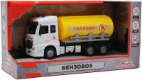 Бензовоз, кабина die-cast, инерционный механизм, свет, звук, 1:43 Funky toys FT61082