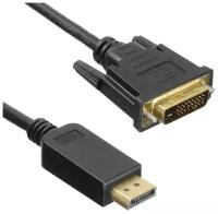 Кабель Buro аудио-видео DisplayPort (m)/DVI-D (Dual Link) (m) 2м. позолоченные контакты черный