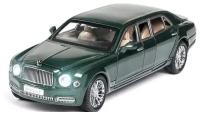 Коллекционная модель металлическая лимузин Bentley Mulsanne Grand 1:24 свет, звук M929F (Цвет: Зеленый)