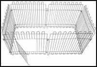 Вольер для собак высота 65 см, 6 секций
