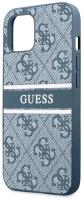 Чехол Guess PU 4G Stripe printed logo Hard для iPhone 13 Mini, цвет Синий (GUHCP13S4GDBL)