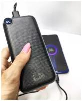 Внешний аккумулятор power bank 20000 mAh быстрая зарядка 3 выхода QC 3.0 18W usb type c micro