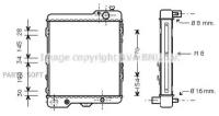 Радиатор системы охлаждения audi 80/90 1.9-2.3 & quattro 80 ava quality cooling AIA2038