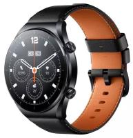 Умные часы Xiaomi Watch S1 Global для РФ, Black/Black leather strap + black fluoroplast strap