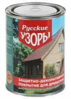 Защитно-декоративное покрытие Русские узоры, для дерева, палисандр, 0.7 л