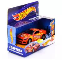 Металлический транспорт Технопарк Машина металлическая «Hot Wheels спорткар» 12 см, открываются двери, инерция, световые и звуковые эффекты