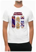 Футболка Skateboards Prints Small White