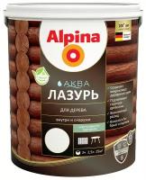 Alpina пропитка Аква лазурь для дерева, 2.5 л, белый