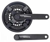 Система 6/7/8ск Shimano TY301 170мм, 42/34/24T, с защитой, б/уп, черная