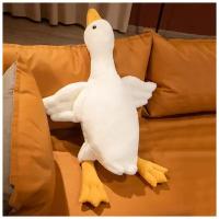 Мягкая игрушка Гигантский гусь Толстяк 90 см / подушка-обнимашка утка, белый