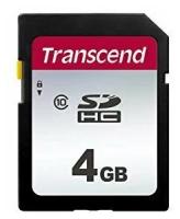 Карта памяти 4GB Transcend TS4GSDC300S SDHC, UHS-I Class U1, 95Мб/с/45Мб/с