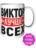 Кружка Виктор лучше всех - стандартная керамическая 330 мл