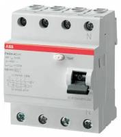 УЗО ABB FH204 AC-63/0,3 4-х полюсное тип AC 63A 300mA 4 модуля