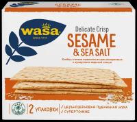 Wasa Хлебцы пшеничные тонкие Delicate Crisp Sesame & Sea Salt с кунжутом и морской солью, 190 г