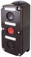 Пост кнопочный ПКЕ 212-3 У3, красная и две черные кнопки, IP40 TDM