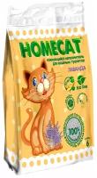 HOMECAT Наполнитель для кошачьих туалетов, Комкующийся с ароматом Лаванды, 5,1 кг. / 12 л