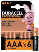 Батарея Duracell Professional AAA LR03/MN2400 6шт