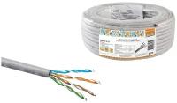 Кабель витая пара народный U/UTP Cat 5e 4х2х24AWG CCA (25м) PVC, серый, TDM SQ0107-0113 (1 упак)