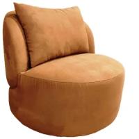 Кресло круглое мягкое d 84 см Estet Interiors светло-коричневое