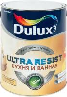 Краска латексная Dulux Ultra Resist Кухня и ванная полуматовая бесцветный 0.9 л 1.25 кг