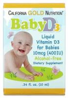 California Gold Nutrition Baby Vitamin D3 Liquid фл., 400 мкг, 10 мл