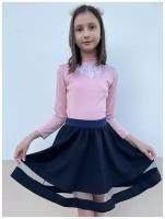 Синяя школьная юбка для девочки 82664-ДШ22 36/140