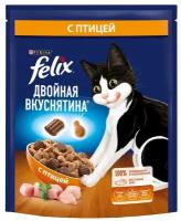 Felix сухой корм для взрослых кошек, с птицей Двойная вкуснятина, 200 г, 3 шт