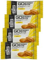 Углеводный энергетический батончик с начинкой SiS GO Energy BAKE, 4шт по 50г (Лимон)