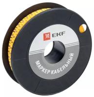 Маркировка кабельная EKF plc-KM-4-9 500 шт. желтый