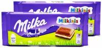 Молочный шоколад Milka MILKINIS с молочной начинкой (производство Германии) 2шт х 100гр