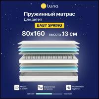 Матрас детский Luna Baby Spring, независимые пружины, высота 13 см