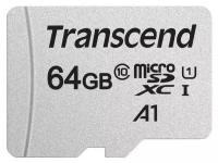 Карта памяти MicroSD 64Гб Transcend 300S (TS64GUSD300S)