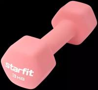 Гантель неопреновая Starfit Db-201 3 кг, коралловый