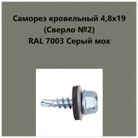 Саморез кровельный 4,8х19 (св.№2) RAL7003