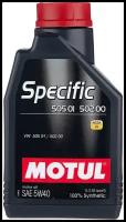Синтетическое моторное масло Motul Specific 505 01 502 00 5W40, 1 л